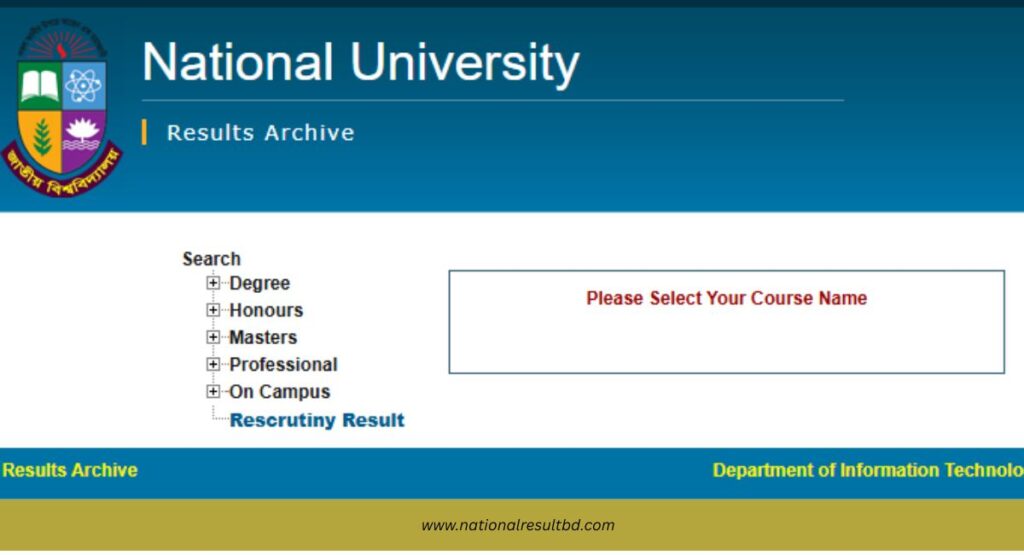 NU result archive